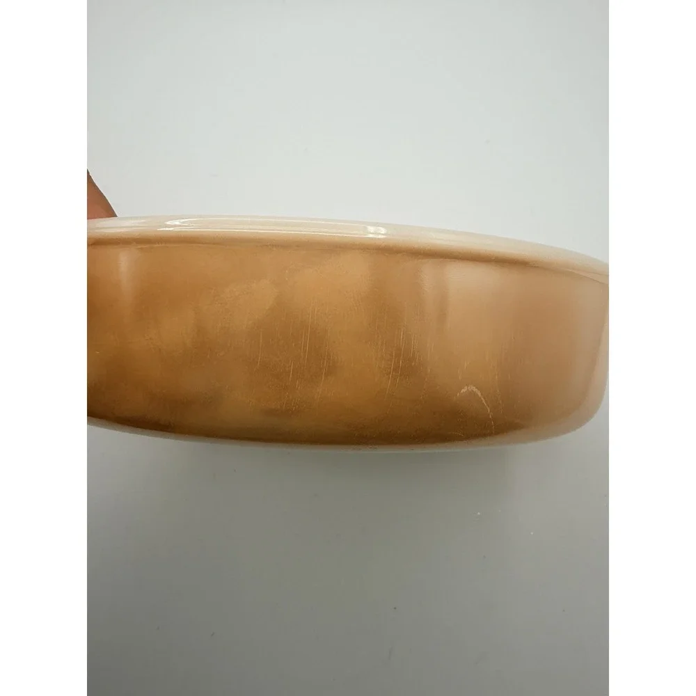 Vintage Fire-King Peach Lustre Bakeware Lot Casserole Baker Ramekins USA - 6 EA